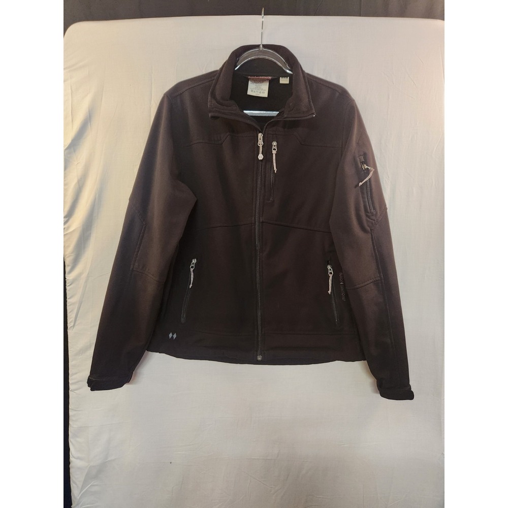 Black Diamond Men Black Fleece Lined Utility Jacket Size M Full Zip Active Cozy